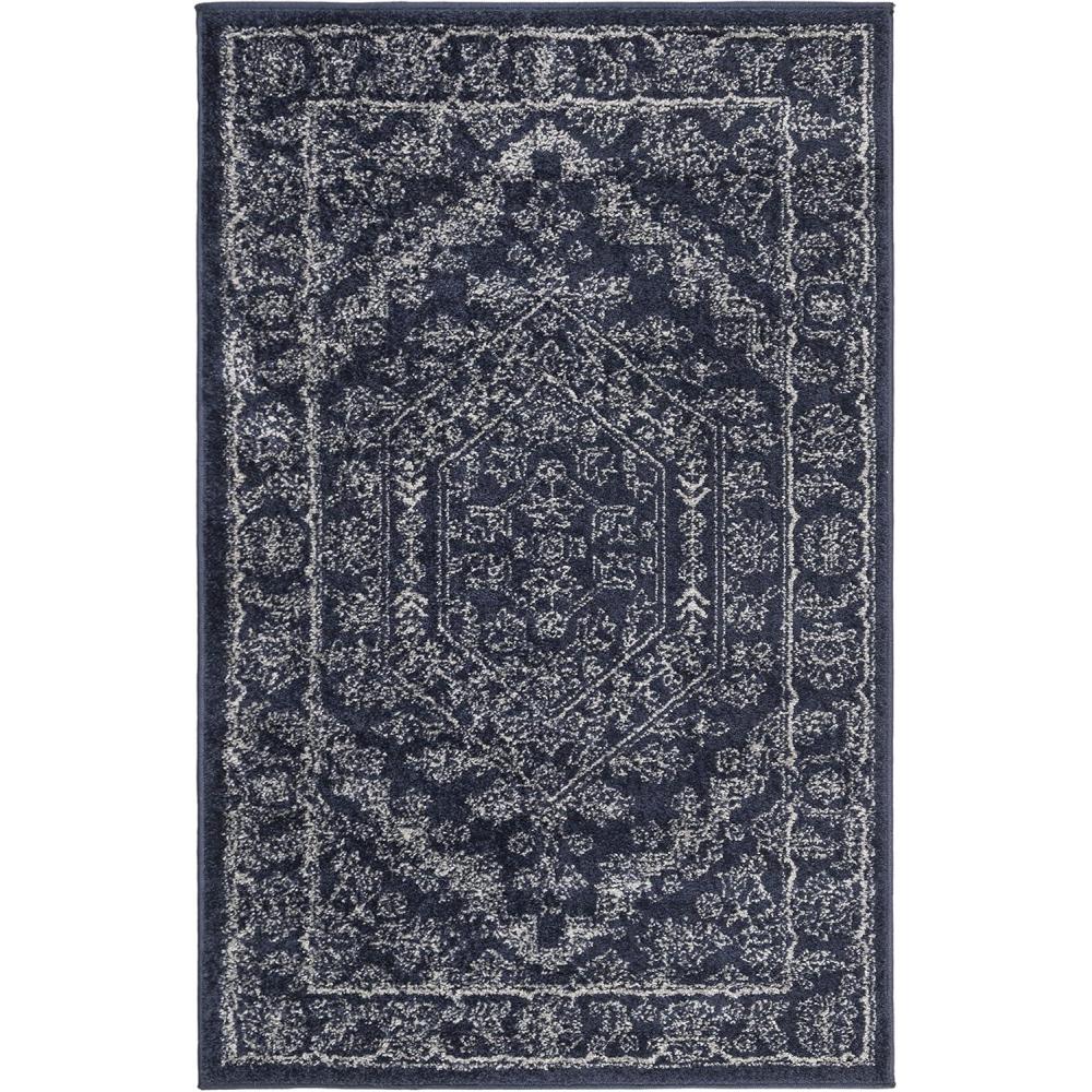image:imageSAFAVIEH Area Rug 9x12  Adirondack Collection  Large  Navy amp Ivory Oriental Medallion Design NonShedding amp Easy to Clean Ideal for Living Room Bedroom Dining Space ADR108NNavyIvory