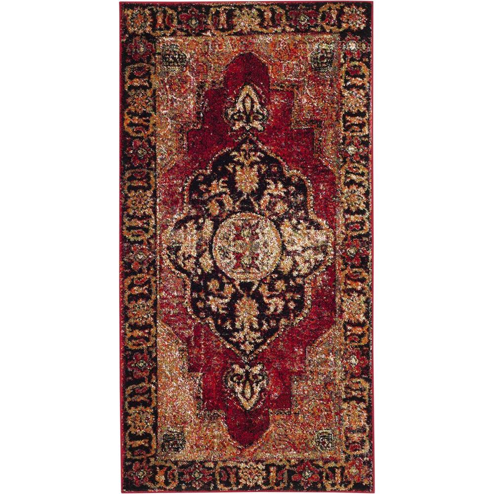 image:imageSAFAVIEH Vintage Hamadan Collection Area Rug  8 x 10 Red amp Multi Oriental Traditional Persian Design NonShedding amp Easy Care Ideal for High Traffic Areas in Living Room Bedroom VTH219ARedMulti