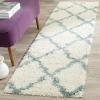 SAFAVIEH Area Rug 8×10 – Dallas Shag Collection – Large – Ivory & Beige, Trellis Pattern, Non-Shedding & Easy Cleaning, Plush Thick Pile, Ideal for Living Room, Bedroom, Dining Space (SGD257B)(Ivory/Dark Grey)
