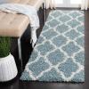 SAFAVIEH Area Rug 8×10 – Dallas Shag Collection – Large – Ivory & Beige, Trellis Pattern, Non-Shedding & Easy Cleaning, Plush Thick Pile, Ideal for Living Room, Bedroom, Dining Space (SGD257B)(Seafoam/Ivory)