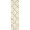 SAFAVIEH Area Rug 8×10 – Dallas Shag Collection – Large – Ivory & Beige, Trellis Pattern, Non-Shedding & Easy Cleaning, Plush Thick Pile, Ideal for Living Room, Bedroom, Dining Space (SGD257B)(Ivory/Beige)