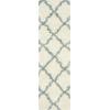 SAFAVIEH Area Rug 8×10 – Dallas Shag Collection – Large – Ivory & Beige, Trellis Pattern, Non-Shedding & Easy Cleaning, Plush Thick Pile, Ideal for Living Room, Bedroom, Dining Space (SGD257B)(Ivory/Light Blue)