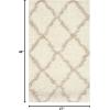 SAFAVIEH Area Rug 8×10 – Dallas Shag Collection – Large – Ivory & Beige, Trellis Pattern, Non-Shedding & Easy Cleaning, Plush Thick Pile, Ideal for Living Room, Bedroom, Dining Space (SGD257B)(Ivory/Beige)