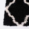 SAFAVIEH Area Rug 8×10 – Dallas Shag Collection – Large – Ivory & Beige, Trellis Pattern, Non-Shedding & Easy Cleaning, Plush Thick Pile, Ideal for Living Room, Bedroom, Dining Space (SGD257B)(Black/Ivory)