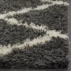 SAFAVIEH Area Rug 8×10 – Dallas Shag Collection – Large – Ivory & Beige, Trellis Pattern, Non-Shedding & Easy Cleaning, Plush Thick Pile, Ideal for Living Room, Bedroom, Dining Space (SGD257B)(Dark Grey/Ivory)
