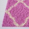 SAFAVIEH Area Rug 8×10 – Dallas Shag Collection – Large – Ivory & Beige, Trellis Pattern, Non-Shedding & Easy Cleaning, Plush Thick Pile, Ideal for Living Room, Bedroom, Dining Space (SGD257B)(Pink/Ivory)