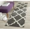 SAFAVIEH Area Rug 8×10 – Dallas Shag Collection – Large – Ivory & Beige, Trellis Pattern, Non-Shedding & Easy Cleaning, Plush Thick Pile, Ideal for Living Room, Bedroom, Dining Space (SGD257B)(Dark Grey/Ivory)