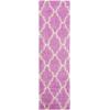 SAFAVIEH Area Rug 8×10 – Dallas Shag Collection – Large – Ivory & Beige, Trellis Pattern, Non-Shedding & Easy Cleaning, Plush Thick Pile, Ideal for Living Room, Bedroom, Dining Space (SGD257B)(Pink / Ivory)