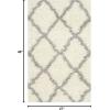SAFAVIEH Area Rug 8×10 – Dallas Shag Collection – Large – Ivory & Beige, Trellis Pattern, Non-Shedding & Easy Cleaning, Plush Thick Pile, Ideal for Living Room, Bedroom, Dining Space (SGD257B)(Ivory/Grey)