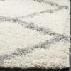 SAFAVIEH Area Rug 8×10 – Dallas Shag Collection – Large – Ivory & Beige, Trellis Pattern, Non-Shedding & Easy Cleaning, Plush Thick Pile, Ideal for Living Room, Bedroom, Dining Space (SGD257B)(Ivory/Grey)