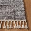 SAFAVIEH Area Rug 8×10 – Marrakesh Collection – Large – Beige, Moroccan Trellis Design with Tassel Detail, Non-Shedding & Easy to Clean, Ideal for Living Room, Bedroom, Dining Space (MRK517C)(Grey)