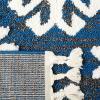 SAFAVIEH Area Rug 8×10 – Moroccan Tassel Shag Collection – Large – Ivory & Brown, Boho Design, Non-Shedding & Easy Cleaning, Plush Pile, Ideal for Living Room, Bedroom, Dining Space (MTS652A)(Navy/Ivory)