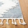 SAFAVIEH Area Rug 8×10 – Moroccan Tassel Shag Collection – Large – Ivory & Brown, Boho Design, Non-Shedding & Easy Cleaning, Plush Pile, Ideal for Living Room, Bedroom, Dining Space (MTS652A)(Teal/Ivory)