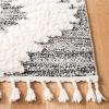SAFAVIEH Area Rug 8×10 – Moroccan Tassel Shag Collection – Large – Ivory & Brown, Boho Design, Non-Shedding & Easy Cleaning, Plush Pile, Ideal for Living Room, Bedroom, Dining Space (MTS652A)(Ivory/Grey)