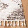 SAFAVIEH Area Rug 8×10 – Moroccan Tassel Shag Collection – Large – Ivory & Brown, Boho Design, Non-Shedding & Easy Cleaning, Plush Pile, Ideal for Living Room, Bedroom, Dining Space (MTS652A)(Ivory/Brown)