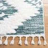 SAFAVIEH Area Rug 8×10 – Moroccan Tassel Shag Collection – Large – Ivory & Brown, Boho Design, Non-Shedding & Easy Cleaning, Plush Pile, Ideal for Living Room, Bedroom, Dining Space (MTS652A)(Green/Ivory)