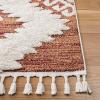 SAFAVIEH Area Rug 8×10 – Moroccan Tassel Shag Collection – Large – Ivory & Brown, Boho Design, Non-Shedding & Easy Cleaning, Plush Pile, Ideal for Living Room, Bedroom, Dining Space (MTS652A)(Orange/Ivory)