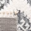 SAFAVIEH Area Rug 8×10 – Moroccan Tassel Shag Collection – Large – Ivory & Brown, Boho Design, Non-Shedding & Easy Cleaning, Plush Pile, Ideal for Living Room, Bedroom, Dining Space (MTS652A)(Ivory/Grey)