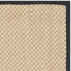 SAFAVIEH Area Rug 8×10 – Natural Fiber Collection – Large – Maize & Black, Sisal, Woven Design with Border (NF141A)(Maize/Black)