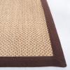 SAFAVIEH Area Rug 8×10 – Natural Fiber Collection – Large – Maize & Black, Sisal, Woven Design with Border (NF141A)(Maize/Brown)