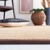 SAFAVIEH Area Rug 8×10 – Natural Fiber Collection – Large – Maize & Black, Sisal, Woven Design with Border (NF141A)(Maize/Brown)