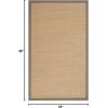 SAFAVIEH Area Rug 8×10 – Natural Fiber Collection – Large – Maize & Black, Sisal, Woven Design with Border (NF141A)(Maize/Grey)