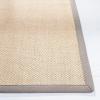 SAFAVIEH Area Rug 8×10 – Natural Fiber Collection – Large – Maize & Black, Sisal, Woven Design with Border (NF141A)(Maize/Grey)