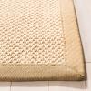 SAFAVIEH Area Rug 8×10 – Natural Fiber Collection – Large – Maize & Black, Sisal, Woven Design with Border (NF141A)(Maize/Linen)