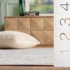 SAFAVIEH Area Rug 8×10 – Reflection Collection – Large – Light Grey & Cream, Non-Shedding & Easy Cleaning, Ideal for Living Room, Bedroom, Dining Space (RFT665C)(Creme/Ivory)