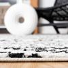 SAFAVIEH Area Rug 8×10 – Tulum Collection – Large – Ivory & Navy, Moroccan Boho Tribal Design, Non-Shedding & Easy to Clean, Ideal for Living Room, Bedroom, Dining Space (TUL272D)(Ivory/Black)