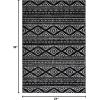 SAFAVIEH Area Rug 8×10 – Tulum Collection – Large – Ivory & Navy, Moroccan Boho Tribal Design, Non-Shedding & Easy to Clean, Ideal for Living Room, Bedroom, Dining Space (TUL272D)(Black/Ivory)
