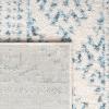 SAFAVIEH Area Rug 8×10 – Tulum Collection – Large – Ivory & Navy, Moroccan Boho Tribal Design, Non-Shedding & Easy to Clean, Ideal for Living Room, Bedroom, Dining Space (TUL272D)(Ivory/Turquoise)