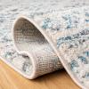 SAFAVIEH Area Rug 8×10 – Tulum Collection – Large – Ivory & Navy, Moroccan Boho Tribal Design, Non-Shedding & Easy to Clean, Ideal for Living Room, Bedroom, Dining Space (TUL272D)(Ivory/Turquoise)