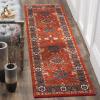 SAFAVIEH Area Rug 8×10 – Vintage Hamadan Collection – Large – Orange & Blue, Traditional Persian Design, Non-Shedding & Easy to Clean, Ideal for Living Room, Bedroom, Dining Space (VTH214C)(Orange/Blue)