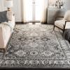 SAFAVIEH Area Rug 8×10 – Vintage Hamadan Collection – Large – Orange & Blue, Traditional Persian Design, Non-Shedding & Easy to Clean, Ideal for Living Room, Bedroom, Dining Space (VTH214C)(Grey/Black)