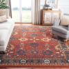 SAFAVIEH Area Rug 8×10 – Vintage Hamadan Collection – Large – Orange & Blue, Traditional Persian Design, Non-Shedding & Easy to Clean, Ideal for Living Room, Bedroom, Dining Space (VTH214C)(Grey/Black)