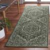 SAFAVIEH Area Rug 9×12 – Adirondack Collection – Large – Navy & Ivory, Oriental Medallion Design, Non-Shedding & Easy to Clean, Ideal for Living Room, Bedroom, Dining Space (ADR108N)(Dark Green/Ivory)