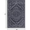 SAFAVIEH Area Rug 9×12 – Adirondack Collection – Large – Navy & Ivory, Oriental Medallion Design, Non-Shedding & Easy to Clean, Ideal for Living Room, Bedroom, Dining Space (ADR108N)(Navy/Ivory)