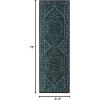 SAFAVIEH Area Rug 9×12 – Adirondack Collection – Large – Navy & Ivory, Oriental Medallion Design, Non-Shedding & Easy to Clean, Ideal for Living Room, Bedroom, Dining Space (ADR108N)(Black/Teal)