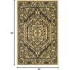 SAFAVIEH Area Rug 9×12 – Adirondack Collection – Large – Navy & Ivory, Oriental Medallion Design, Non-Shedding & Easy to Clean, Ideal for Living Room, Bedroom, Dining Space (ADR108N)(Gold/Black)