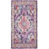 SAFAVIEH Monaco Collection Area Rug – 8′ x 11′, Violet & Light Blue, Non-Shedding & Easy to Clean, Distressed Medallion Design, Ideal for Living Room, Bedroom, Dining Space (MNC243L)(Violet/Fuchsia)