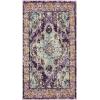 SAFAVIEH Monaco Collection Area Rug – 8′ x 11′, Violet & Light Blue, Non-Shedding & Easy to Clean, Distressed Medallion Design, Ideal for Living Room, Bedroom, Dining Space (MNC243L)(Violet/Light Blue)