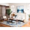 SAFAVIEH Monaco Collection Area Rug – 8′ x 11′, Violet & Light Blue, Non-Shedding & Easy to Clean, Distressed Medallion Design, Ideal for Living Room, Bedroom, Dining Space (MNC243L)(Navy/Light Blue)