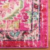 SAFAVIEH Monaco Collection Area Rug – 8′ x 11′, Violet & Light Blue, Non-Shedding & Easy to Clean, Distressed Medallion Design, Ideal for Living Room, Bedroom, Dining Space (MNC243L)(Pink/Multi)
