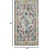 SAFAVIEH Monaco Collection Area Rug – 8′ x 11′, Violet & Light Blue, Non-Shedding & Easy to Clean, Distressed Medallion Design, Ideal for Living Room, Bedroom, Dining Space (MNC243L)(Grey/Light Blue)