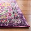 SAFAVIEH Monaco Collection Area Rug – 8′ x 11′, Violet & Light Blue, Non-Shedding & Easy to Clean, Distressed Medallion Design, Ideal for Living Room, Bedroom, Dining Space (MNC243L)(Violet/Fuchsia)
