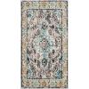 SAFAVIEH Monaco Collection Area Rug – 8′ x 11′, Violet & Light Blue, Non-Shedding & Easy to Clean, Distressed Medallion Design, Ideal for Living Room, Bedroom, Dining Space (MNC243L)(Grey/Light Blue)