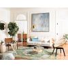 SAFAVIEH Monaco Collection Area Rug – 8′ x 11′, Violet & Light Blue, Non-Shedding & Easy to Clean, Distressed Medallion Design, Ideal for Living Room, Bedroom, Dining Space (MNC243L)(Forest Green/Light Blue)