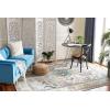 SAFAVIEH Monaco Collection Area Rug – 8′ x 11′, Violet & Light Blue, Non-Shedding & Easy to Clean, Distressed Medallion Design, Ideal for Living Room, Bedroom, Dining Space (MNC243L)(Grey/Light Blue)