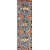 SAFAVIEH Vintage Hamadan Collection Area Rug – 8′ x 10′, Red & Multi, Oriental Traditional Persian Design, Non-Shedding & Easy Care, Ideal for High Traffic Areas in Living Room, Bedroom (VTH219A)(Gold/Light Blue)